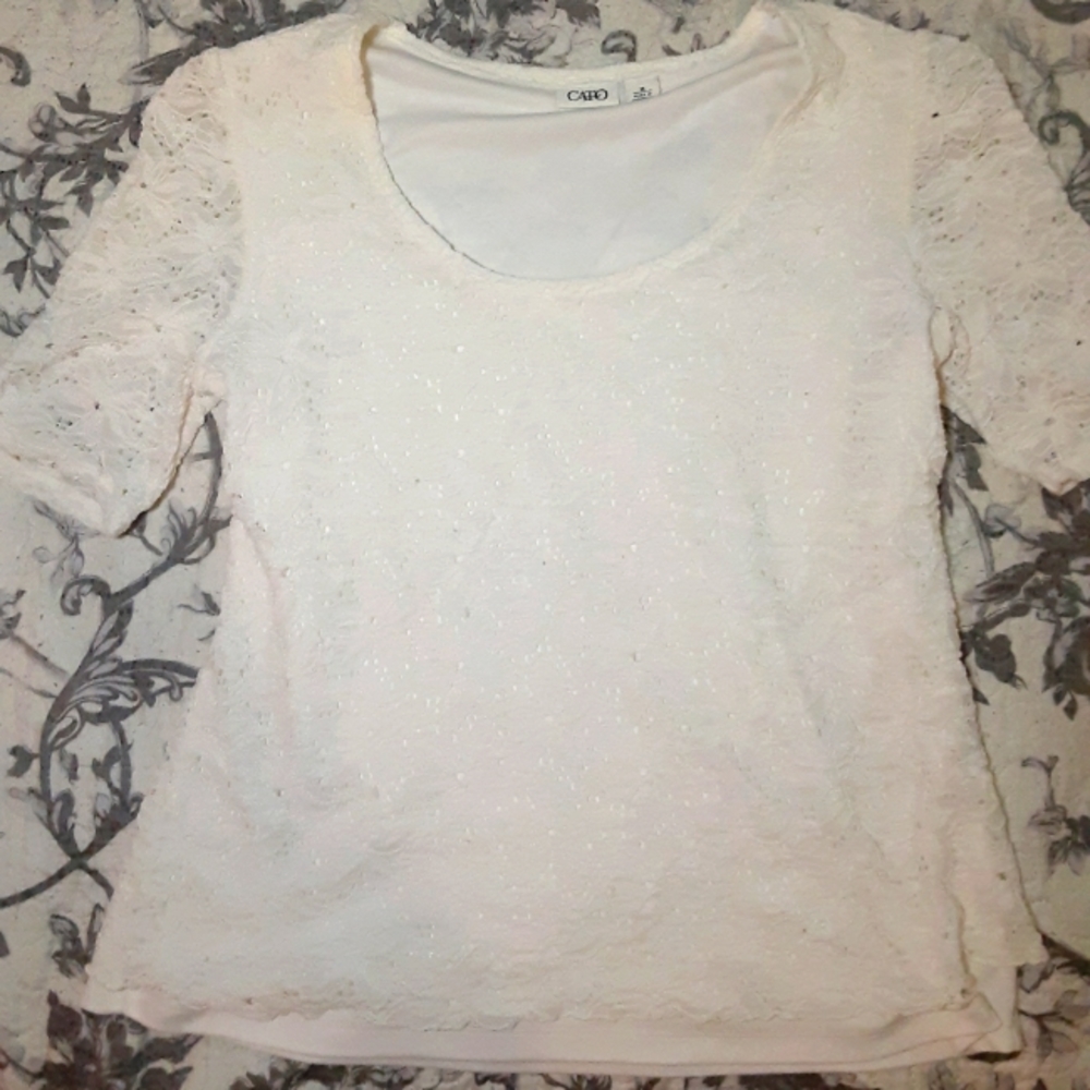 Cato white lace top